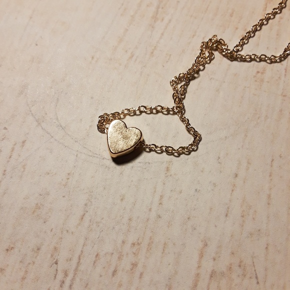 Gold Heart Ball Chain Choker Necklace Set - Picture 3 of 6